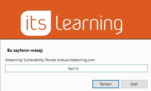 ITSLEARNING VULNERABILITY STORIES - One more stored XSS